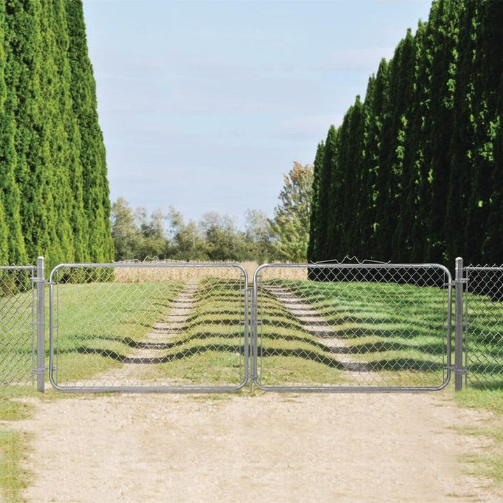 Everbilt 10 ft. W x 4 ft. H Galvanized Steel Drive Fence Gate