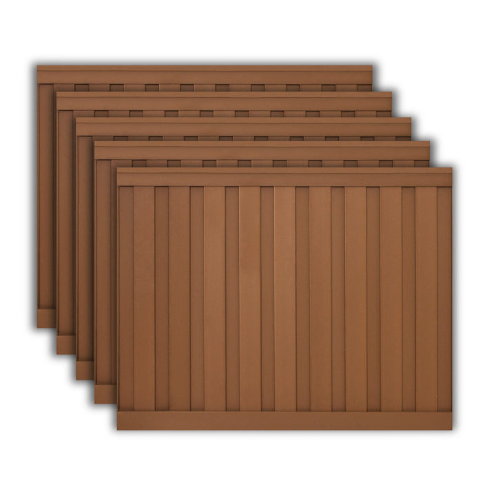 Trex Fencing 6-ft H x 8-ft W 5-Pack Saddle Board-on-board Privacy Composite Fence Panel