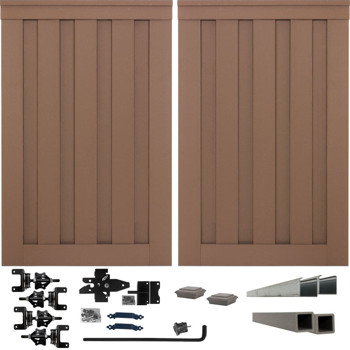 Trex Fencing Seclusions 8-ft H x 10-ft W Saddle Residential Composite Fence Gate with Hardware