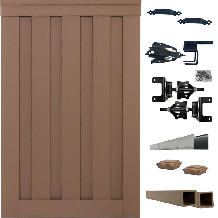 Trex Fencing Seclusions 6-ft H x 5-ft W Saddle Residential Composite Fence Gate with Hardware