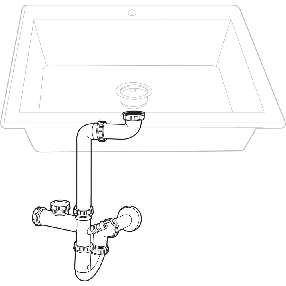 Mustee 25x22 White Drop-In Laundry Sink with Faucet and Drain