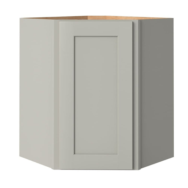 allen + roth Stonewall 24-in W x 36.125-in H x 12-in D Stone Diagonal Corner Wall Fully Assembled Cabinet (Flat Panel Shaker Style)