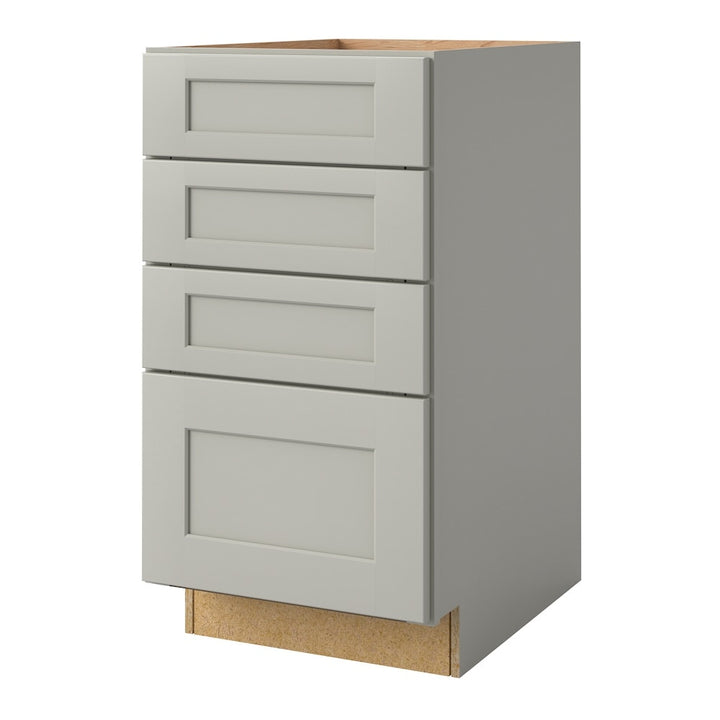allen + roth Stonewall 18-in W x 34.5-in H x 24-in D Stone 4-Drawer Base Fully Assembled Cabinet (Flat Panel Style)