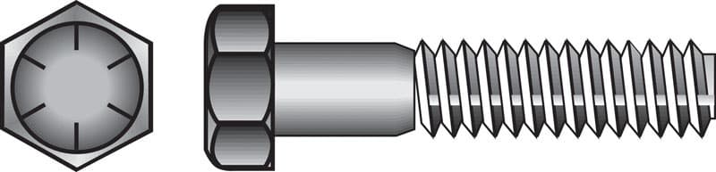 Hillman 7/16 in. Diameter x 3-1/2 in. Length Heat-Treated Steel Hex Head Cap Screw, 25-Pack