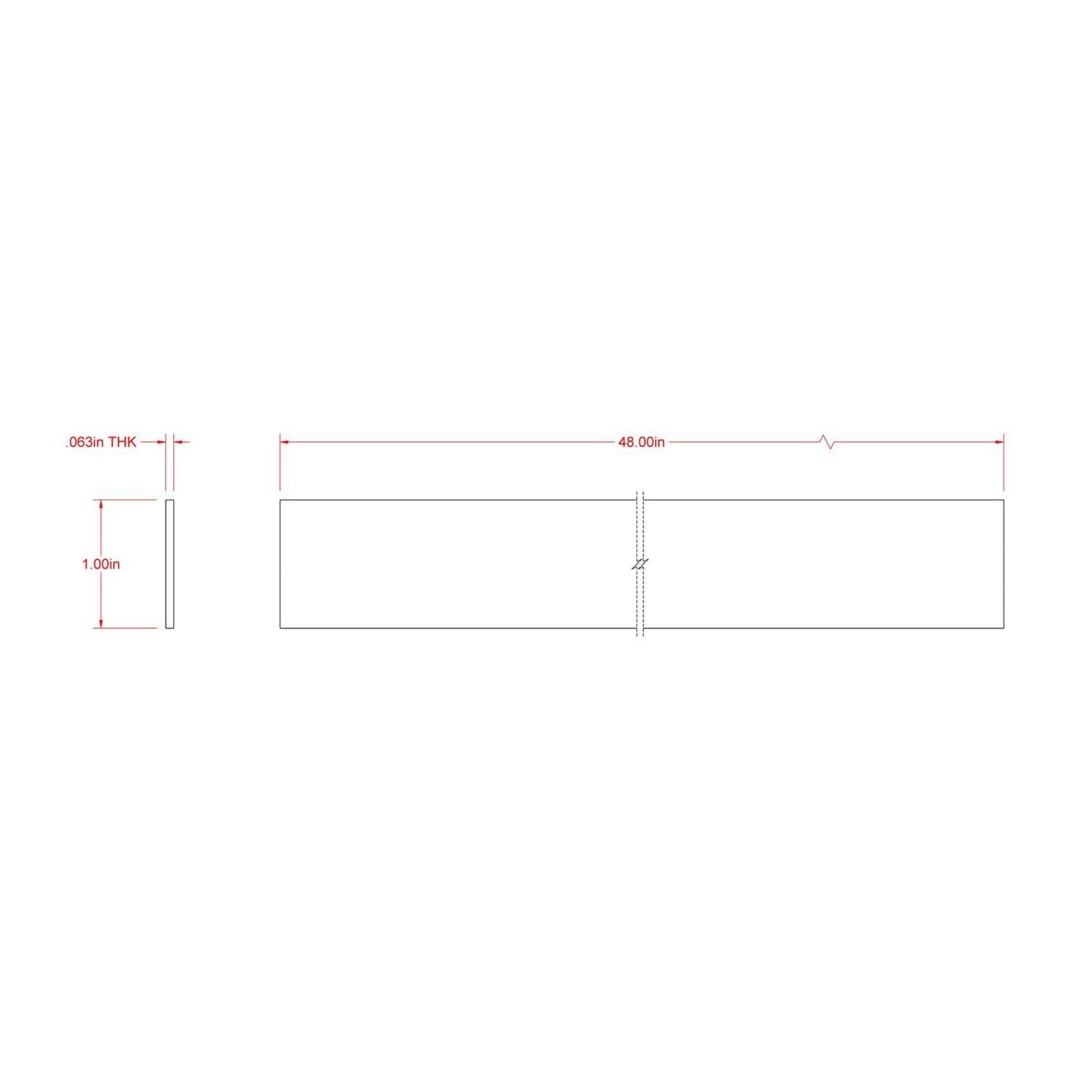 Boltmaster 0.0625 in. x 1 in. x 4 ft Weldable Aluminum Flat Bar, 1 Pack