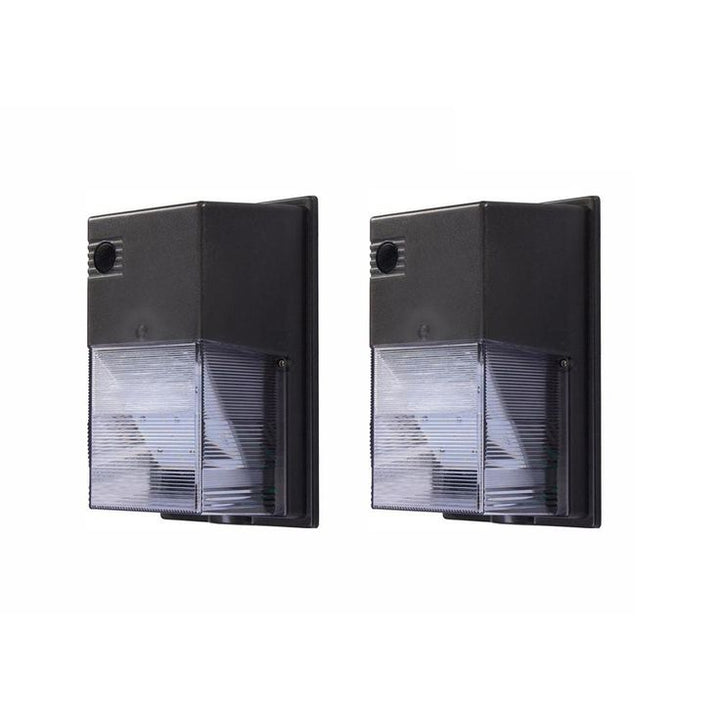 150-Watt Equivalent Integrated Outdoor LED Wall Pack, 2500 Lumens, Dusk to Dawn Outdoor Security Light (2-Pack)