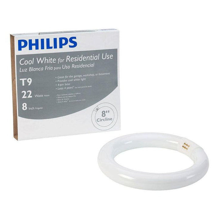 Philips 22-Watt 8 in. Linear T9 Fluorescent Tube Light Bulb Cool White (4100K) Circline