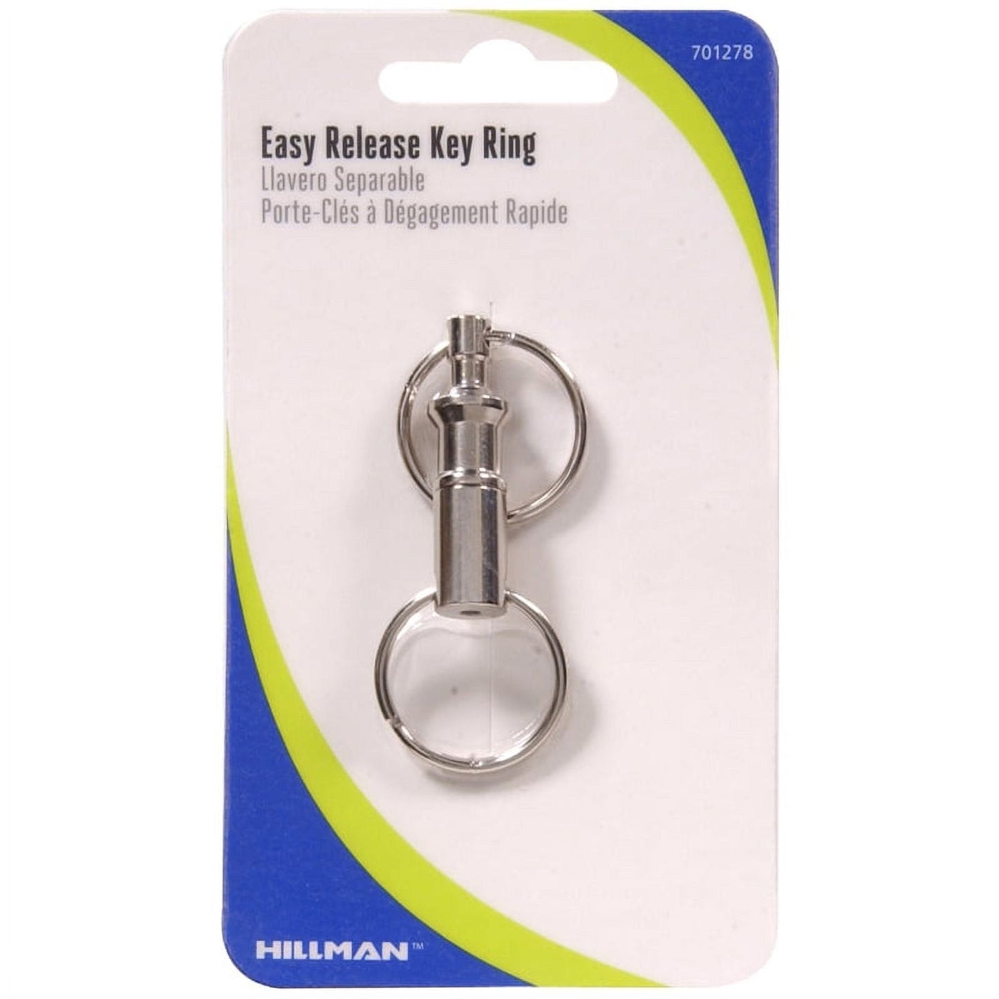 Hillman 1 in. D Metal Assorted Valet Key Ring