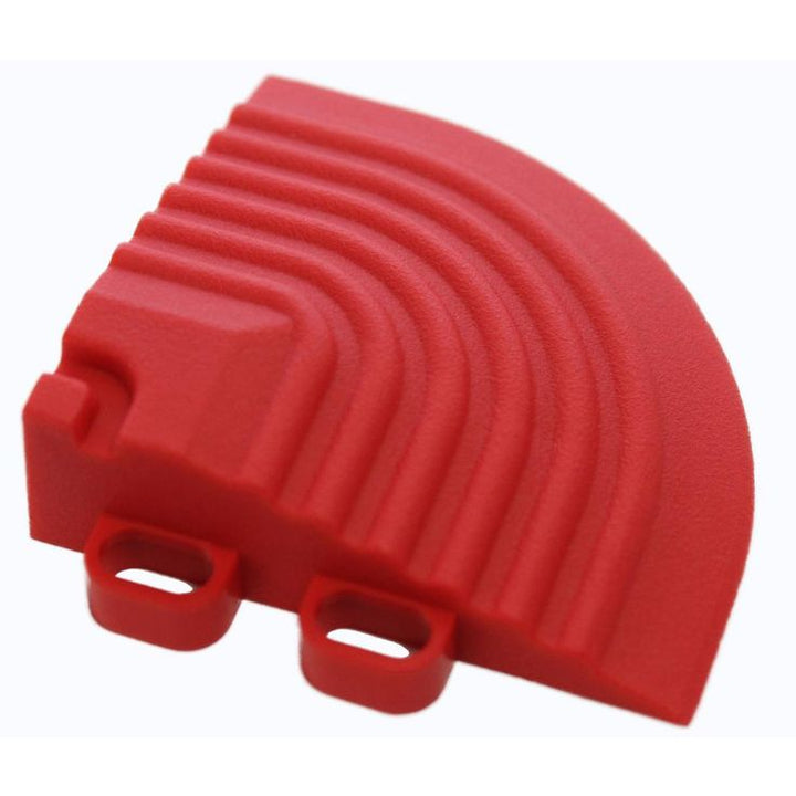 Swisstrax 2.5 in. x 2.5 in. Racing Red Corner Edging for 15.75 in. Swisstrax Modular Tile Flooring (2-Pack)
