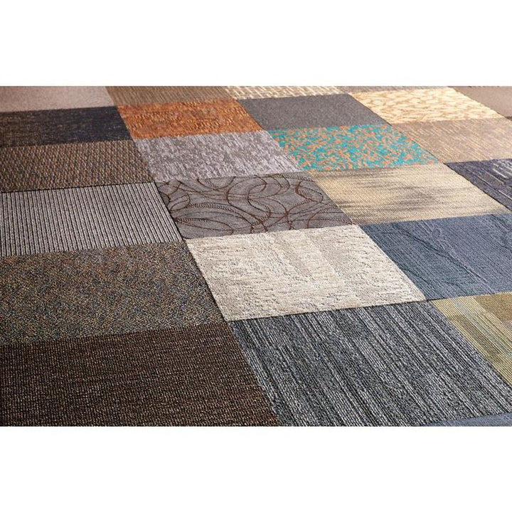Nance Carpet and Rug Versatile Assorted Pattern Commercial Peel and Stick 20 in. x 20 in. Carpet Tile (12 Tiles/Case)