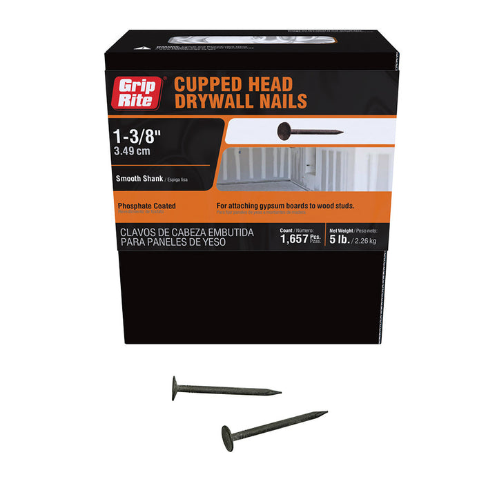 GripRite Drywall Nails Cupped Head