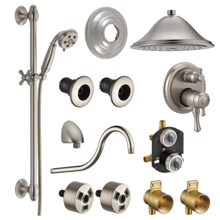 DELTA Cassidy Stainless 2-Spray Shower Bar System (Valve Included)