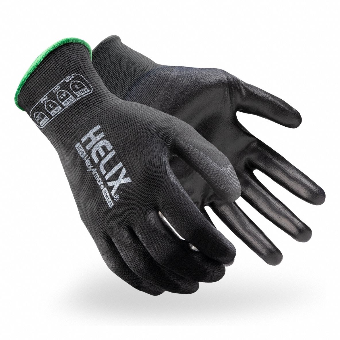 HEXARMOR Helix GP Knit Gloves - XS, Black, ANSI Abrasion Level 3