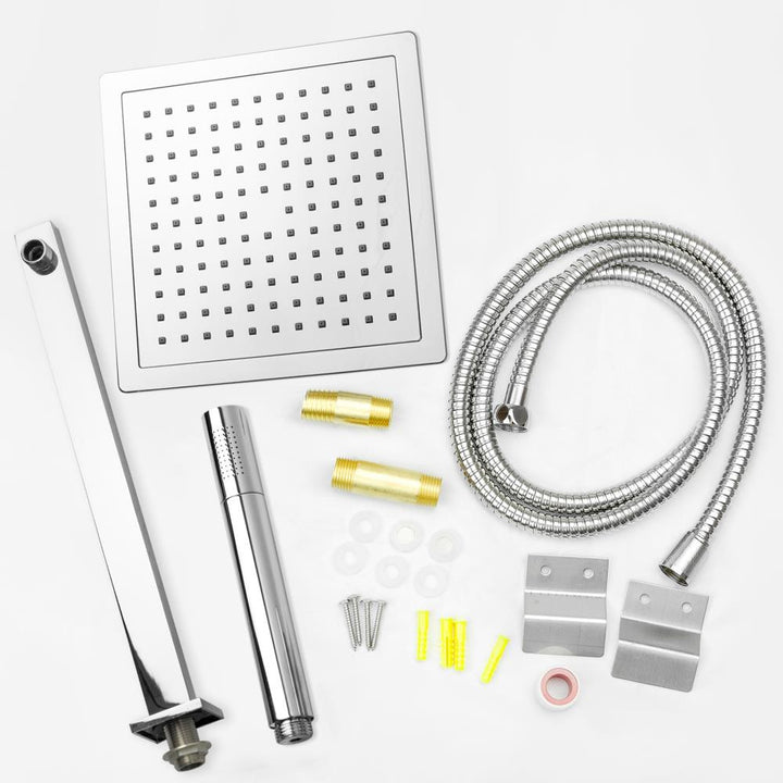 AKDY 35-in Black 2-Spray Shower Panel System