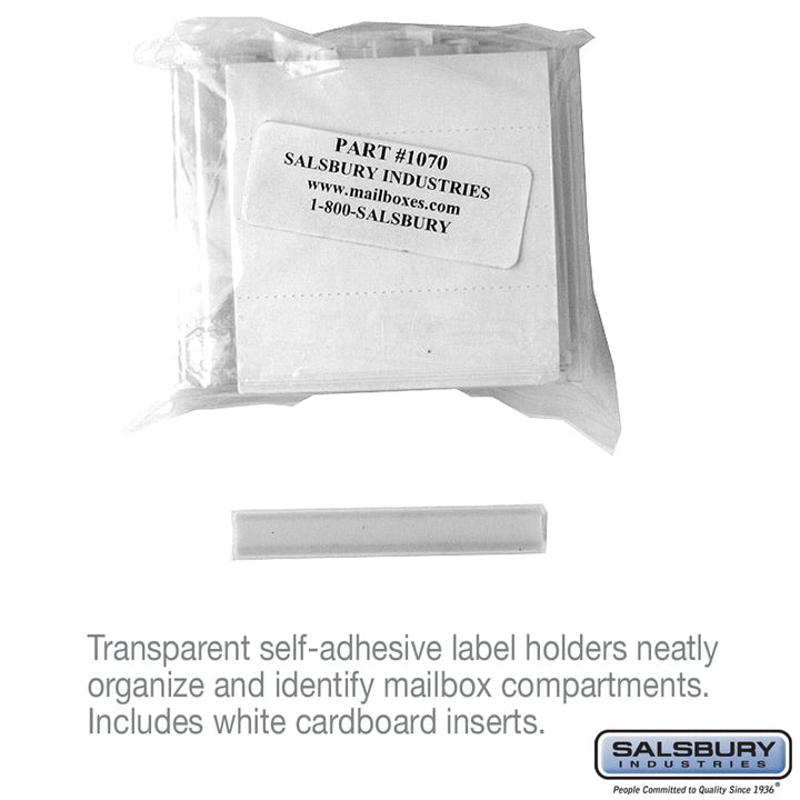Transparent Self-Adhesive Label Holders with Inserts - Pack of 50