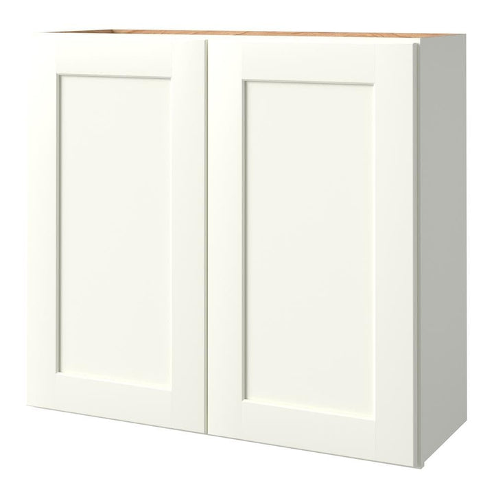 allen + roth Aveley 33-in W x 30.125-in H x 12-in D Linen Wall Fully Assembled Cabinet (Flat Panel Shaker Door Style)