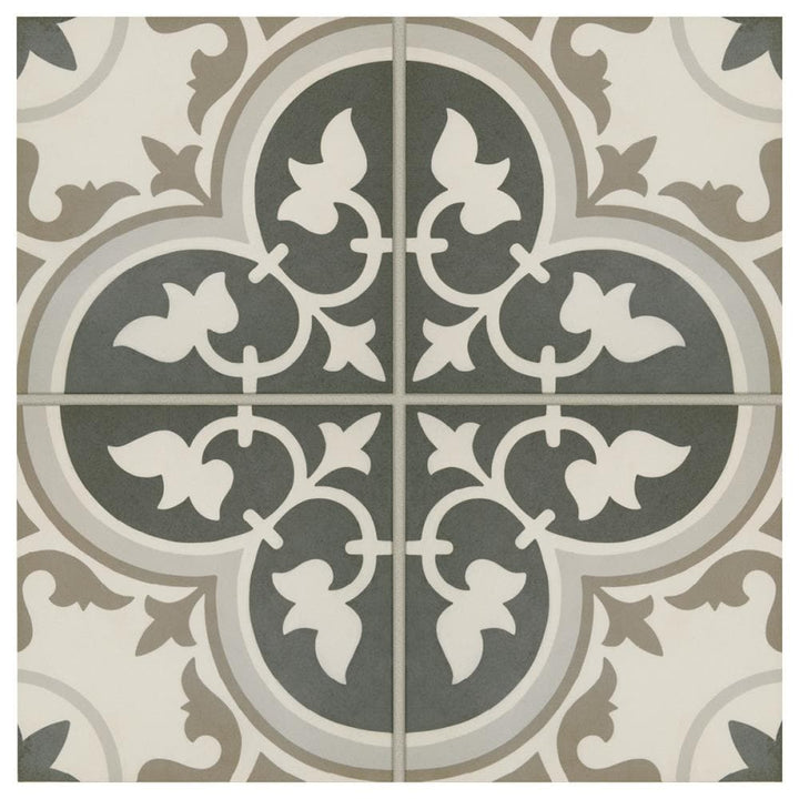Mohawk ForeverStyle Floret 8-in x 8-in Matte Porcelain Encaustic Floor and Wall Tile product image