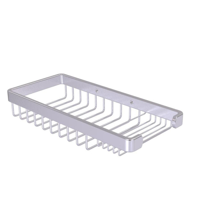 Allied Brass 1.8-in H Screw-Mount Solid Brass Satin Chrome Hanging Shower Caddy