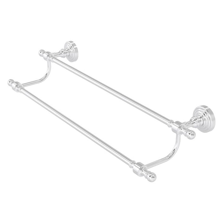 Allied Brass Retro Wave 36-in Double Matte White Wall Mount Double Towel Bar