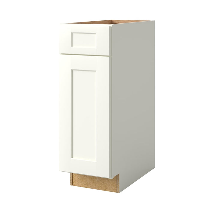 allen + roth Aveley 12-in W x 34.5-in H x 24-in D Linen 1-Drawer Base Fully Assembled Cabinet (Flat Panel Shaker Style)