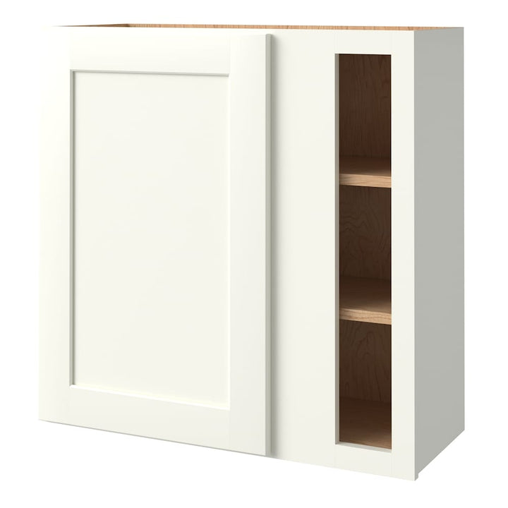 allen + roth Aveley 30-in W x 30.125-in H x 12-in D Linen Blind Corner Wall Fully Assembled Cabinet (Flat Panel Shaker Style)