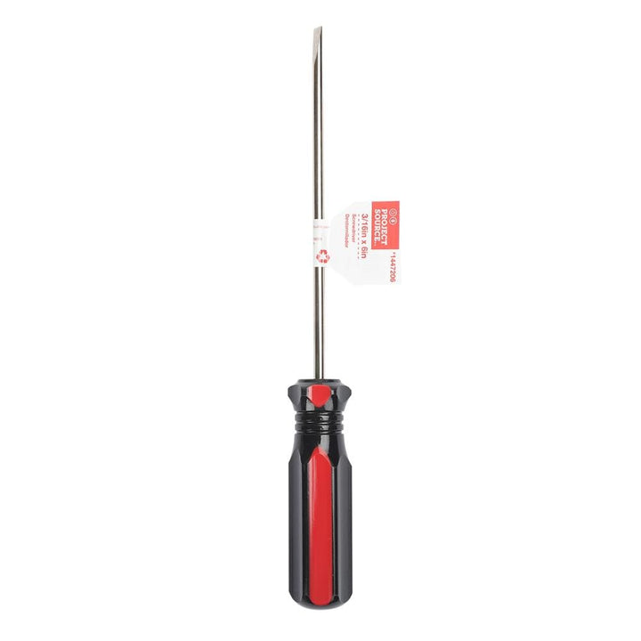 Project Source Plastic Handle Magnetic 3/16-in Slottedhead Screwdriver, 6-in Shaft
