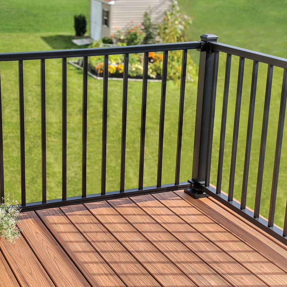 Trex Signature 8-ft x 42-in Charcoal Black Aluminum Deck Rail Kit
