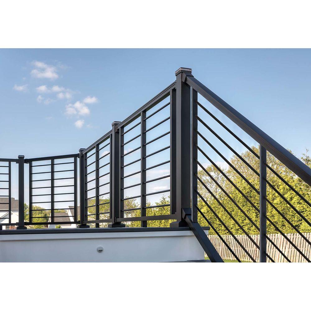 Trex Signature 6-ft x 36-in Charcoal Black Aluminum Deck Stair Rail Kit