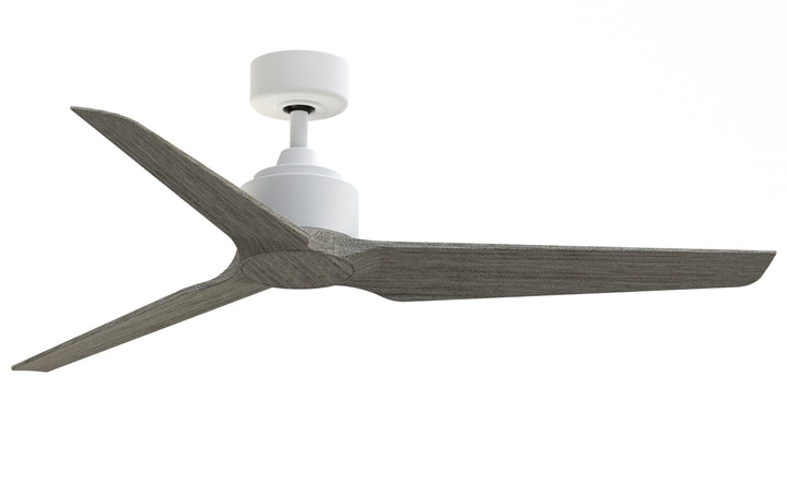 Fanimation TriAire Custom 56-in Matte White Indoor/Outdoor Smart Ceiling Fan with Remote (3-Blade)