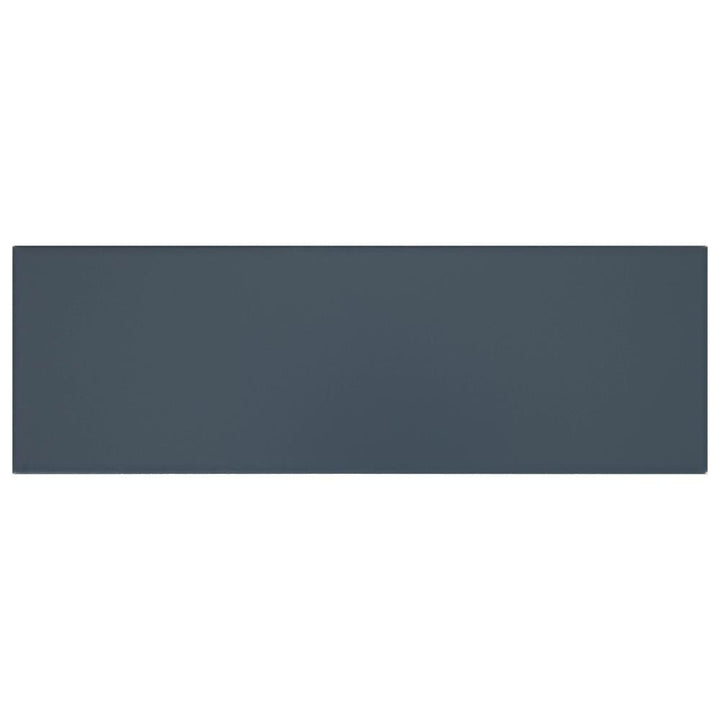 VitaScape Midnight Satin 4-in x 12-in Satin Ceramic Subway Wall Tile (0.38-sq. ft per Piece) by American Olean