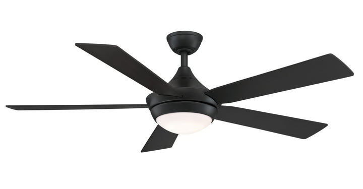 Fanimation Studio Collection AireDrop WiFi 52-in Black LED Indoor Smart Ceiling Fan with Remote (5-Blade)