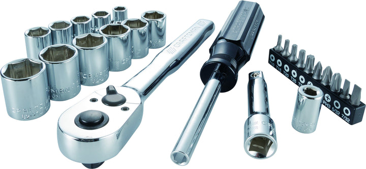 Craftsman VERSASTACK 24-Piece 3/8-in Drive Metric Mechanics Tool Set, 6-Point Sockets with Hard Case