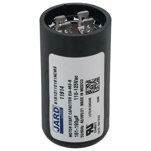 Jard 11914 capacitor - front view (MFD: 161-193; Product Type: Capacitor)