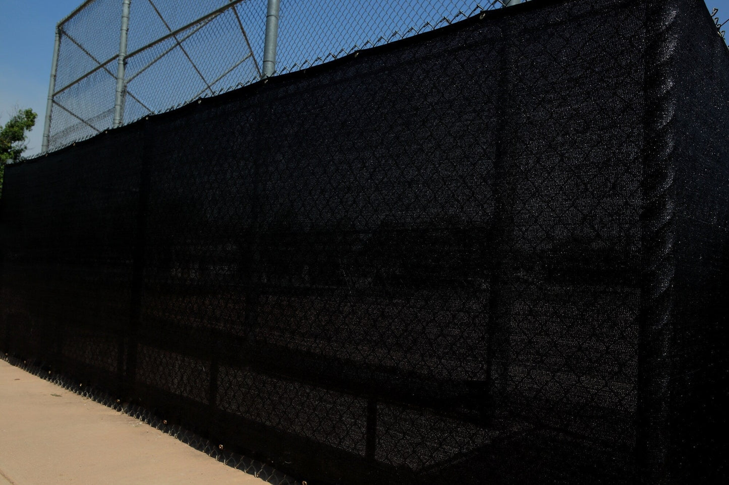 NCSNA 8-ft H x 50-ft W Black Hdpe Chain Link Fence Screen