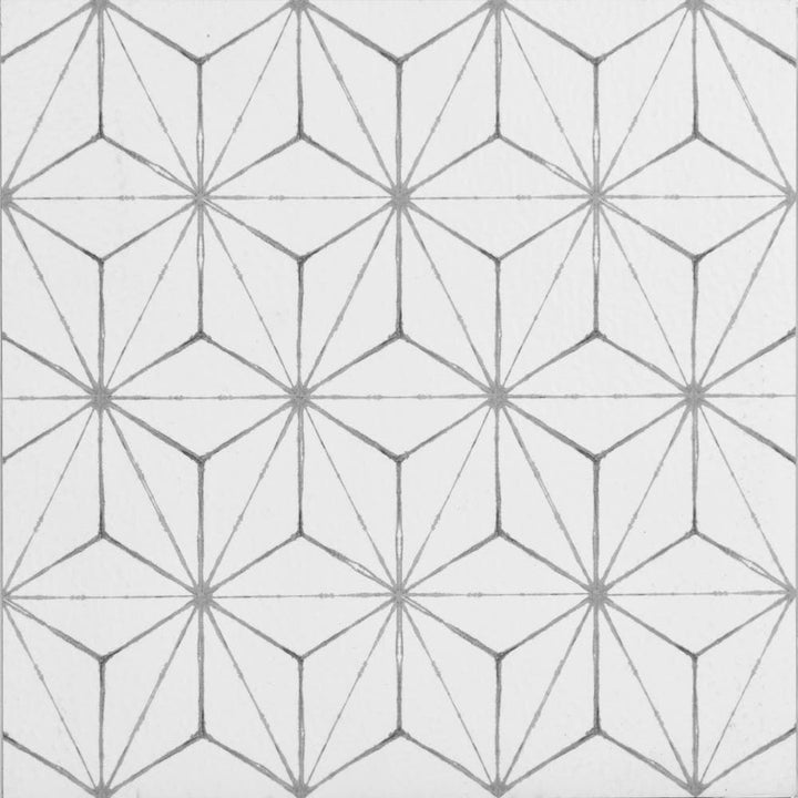 FloorPops White 2.76-mil x 12-in W x 12-in L Water Resistant Peel and Stick Vinyl Tile Flooring, 10-sq ft Carton