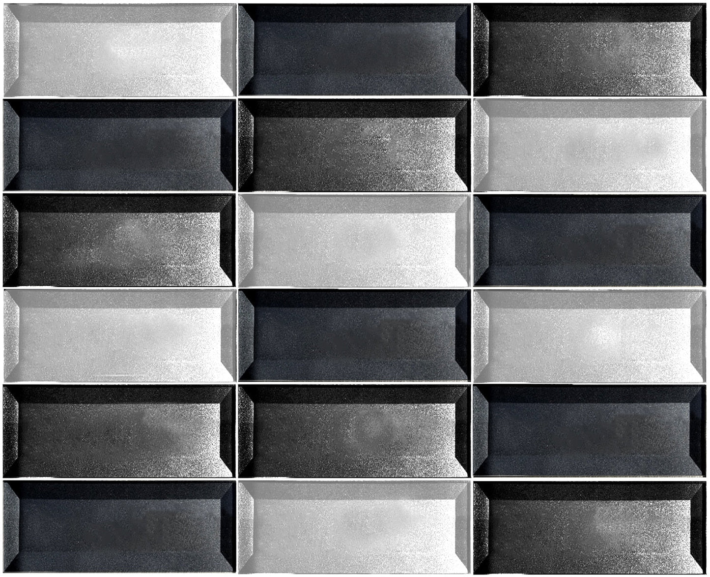 Abolos Forever Cold gray 12-in x 12-in Glossy Glass Brick look Peel and stick Mosaic Wall Tile product image