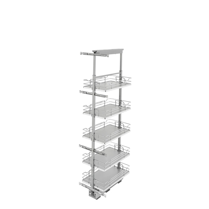 Rev-A-Shelf 13-in W x 50.75-in H 4-Tier Pull-Out Metal Soft-Close Cabinet Organizer, Gray