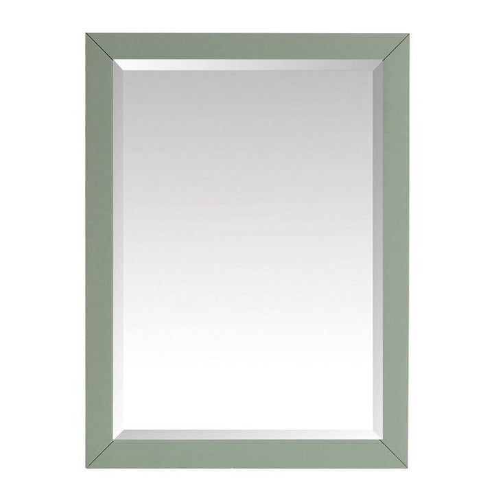 27.25 in. W x 32.00 in. H Framed Rectangular Beveled Edge Bathroom Vanity Mirror in Sea Green finish