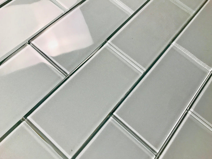 Abolos Metro Blue 3-in x 6-in Glossy Glass Subway Peel and stick Wall Tile product image