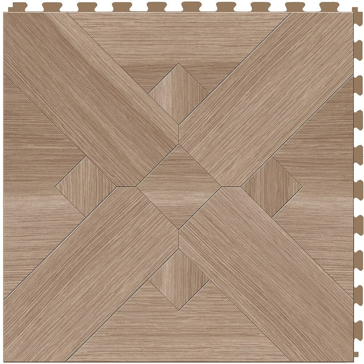 Perfection Floor Tile Bordeaux Wood Collection Bordeaux Elm/Satin 20-in x 20-in Water Resistant Interlocking Luxury Flooring (16.7-sq ft)