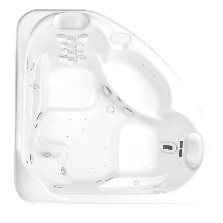 Millennium 8 - 72 in. Acrylic Center Drain Corner Drop-In Air Bath/ Whirlpool Bathtub with Heater in White - Super Arbor