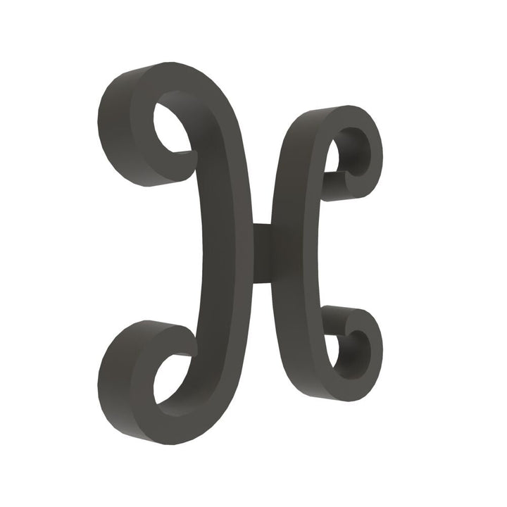 Freedom 0.8-in Pewter Metal Butterfly Scroll For Metal Fence
