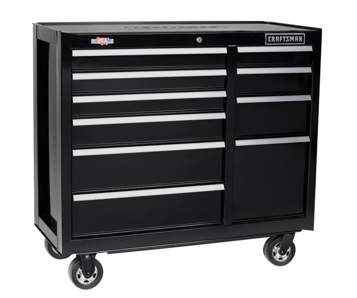 CRAFTSMAN 2000 Series 41-in W x 37.5-in H 10-Drawer Steel Rolling Tool Cabinet (Black)