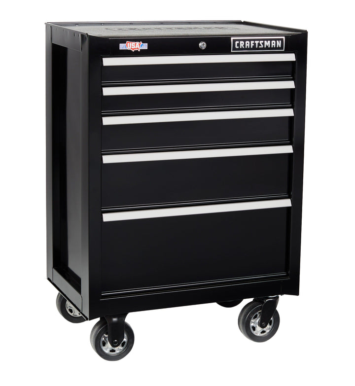 CRAFTSMAN 2000 Series 26.5-in W x 37.5-in H 5-Drawer Steel Rolling Tool Cabinet (Black)
