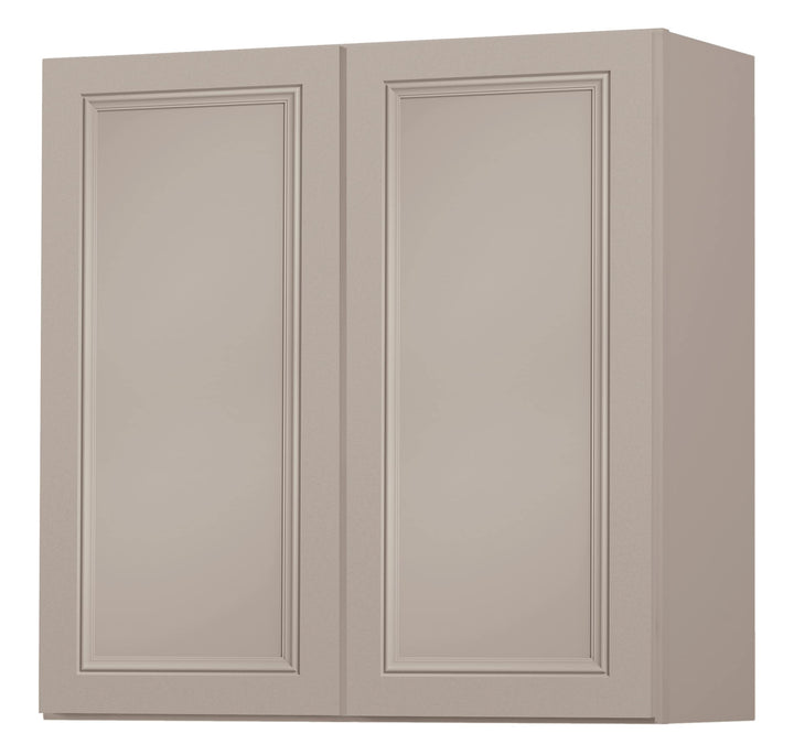 Diamond NOW Wintucket 30-in W x 36-in H x 12-in D Cloud Gray Wall Fully Assembled Cabinet (Recessed Panel Square Door Style)