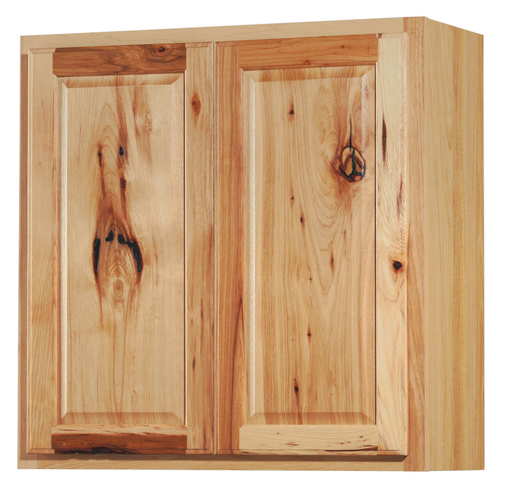 Diamond NOW Denver 30-in W x 36-in H x 12-in D Natural Rustic Hickory Wall Fully Assembled Cabinet (Raised Panel Square Door Style)
