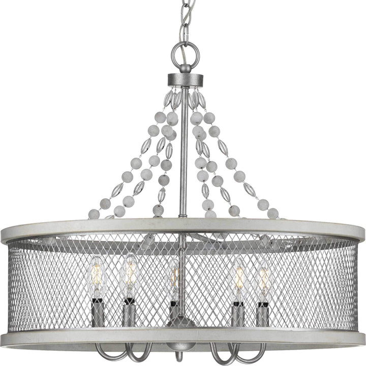 Progress Lighting Austelle 5-Light Gray Farmhouse Chandelier