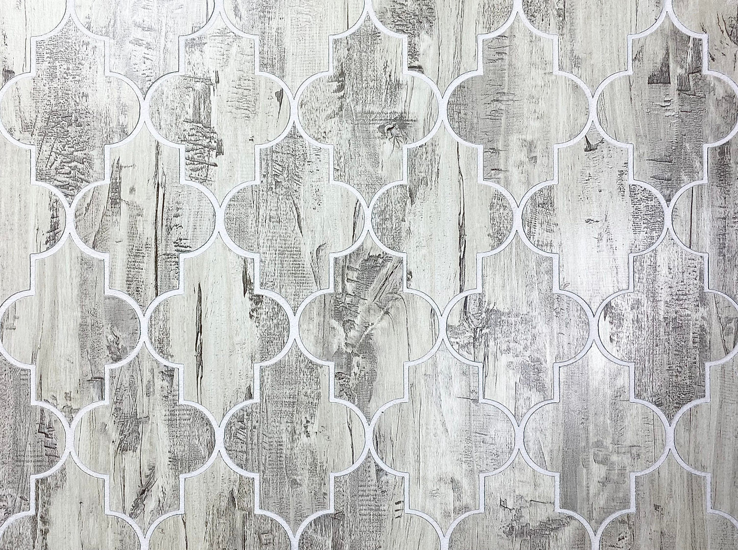 Abolos Nature Birchwood Gray 12-in x 12-in Matte Glass Wood look Arabesque Mosaic Wall Tile product image
