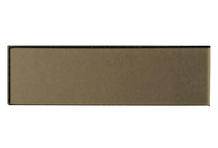 Abolos Custom Decor Frosted Bronze 3-in x 12-in Matte Glass Subway Peel and stick Wall Tile product image