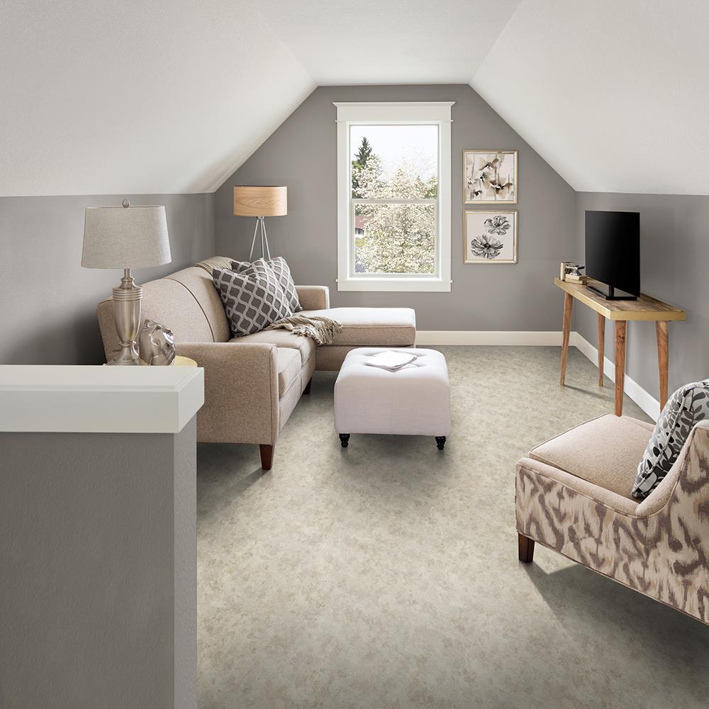 Congoleum ArmorCore UR Ethereal 12-ft W Cut-to-Length Pale Moon Stone Look Low-Gloss Finish Sheet Vinyl